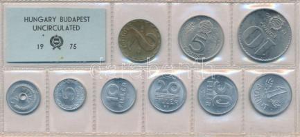 1975. 2f-10Ft 9db klf érmés forgalmi sor fóliatokban T:1