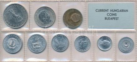 1975. 2f-10Ft 9db klf érmés forgalmi sor fóliatokban T:1