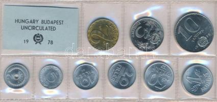 1978. 2f-10Ft 9db klf érmés forgalmi sor fóliatokban T:1
