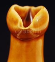 Zsolnay 1882-1885-ben készült mázas kerámia váza, jelzett (mélynyomásos), apró lepattanással, m: 13 ...