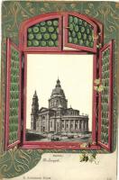 Budapest V. Bazilika Emb. litho; kiadja H. Kampmann