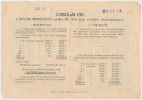 Budapest 1955. "Hatodik Békekölcsön" nyereménykölcsön 100Ft-ról (2x) T:II-,III