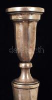 Ezüst (Ag.) gyertyatartó, jelzett, mesterjeggyel, (A.P), nettó: 305g, m:32 cm