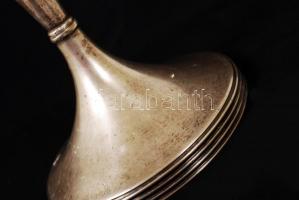 Ezüst (Ag.) gyertyatartó, jelzett, mesterjeggyel, (A.P), nettó: 305g, m:32 cm