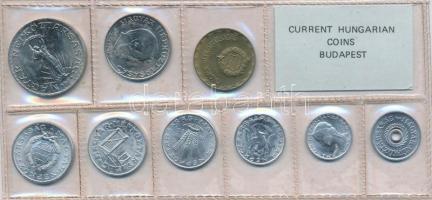1980. 2f-10Ft 9db klf érmés forgalmi sor fóliatokban T:1