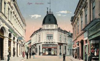 Eger, Piac utca, Schvartz és Vajda kereskedése; Nagy Róza kiadása (Rb)