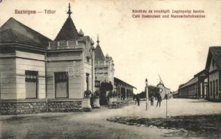 Esztergom Tábor, Kávéház és vendéglő; legénységi kantin; Kaufmann Ferenc kiadása (levágott / cut)