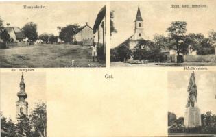 Ősi, Hősök szobra, Református és Római katolikus templom