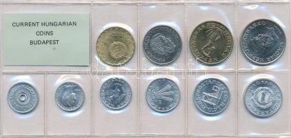 1989. 2f-20Ft 10db klf érmés forgalmi sor fóliatokban T:1