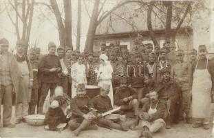 1914 Baja, Katonai kórház, csoportkép, photo