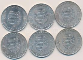 1947. 5Ft Ag "Kossuth" (6x) T:2-,3