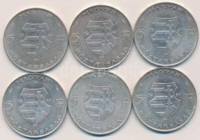 1947. 5Ft Ag "Kossuth" (6x) T:2-,3