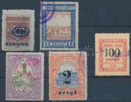 1923-1945 5 db Szeged városi illetékbélyeg (11.000)