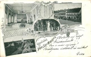 Nagyszentmiklós, Czenzinger szálloda, artézi kút / Hotel, artesian well, Art Nouveau (small tear)