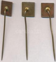 ~1980. "Merkur" szocialista autókereskedő vállalat 3db zománcos jelvénye T:2,2-