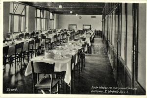 Budapest II. Baár-Madas református leánynevelőintézet, ebédlő belső; Lórántfy Zs. utca 3.