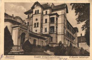 Budakeszi, Erzsébet királyné szanatórium, a főépület balszárnya