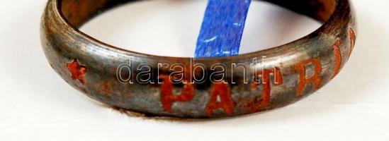 1914 2 db különböző "Pro patria 1914" feliratú vasgyűrű, d:52, ill. 61. /
1914 2 different...