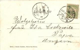 Budapest XVI. Rákosszentmihály, Elemi népiskola, katolikus templom; Róth J. Sándor kiadása (EB)