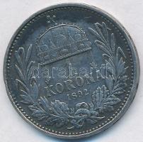 1892. 1K Ag "Ferenc József" T:2- Hungary 1892. 1 Korona Ag "Franz Joseph" C:VF Adamo K5