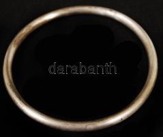 Ezüstözött fém karperec, jelzett, d: 7 cm / Silver plated bracelet