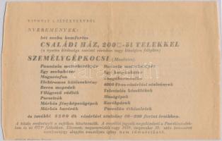 Budapest 1959. VIT sorsjegy 3,5Ft T:III