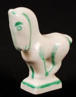 Herendi porcelán kézzel festett mini lovacska, hibátlan, jelzett, m: 5 cm