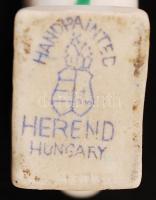 Herendi porcelán kézzel festett mini lovacska, hibátlan, jelzett, m: 5 cm