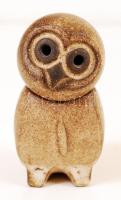 Kahla iparművész bagoly, jelzett, m: 10 cm