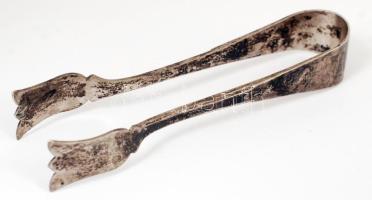 Ezüst (Ag.) cukorfogó, jelzett, h:11 cm, nettó:33 g