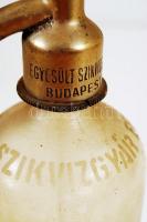 Süss és Friedman szódás üveg (3 dl), "Egyesült szikvízgyár" felirattal a fejen és a palack...