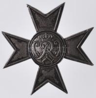 Német Birodalom ~1916. "Érdemkereszt a Háborús Támogatásért" hadifém kitüntetés, hátlapja kitűzővé alakítva T:3 German Empire ~1916. "Merit Cross for War Aid" war metal decoration, backside made into badge C:F