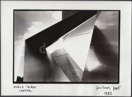1983 Jankovszky György(1946-): New York, World Trade Center, feliratozva, jelzett, 24x17 cm