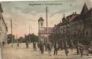 Nagykikinda, Koronaherceg utca, Nemzeti szálloda / street, National Hotel (Rb)