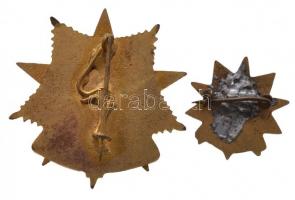 ~1950. "Kiváló Bányász" aranyozott, zománcozott kitüntetés miniatűrrel T:2-,3 (miniatűr há...