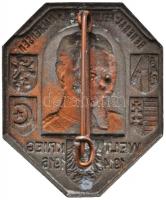 Osztrák-Magyar Monarchia 1914-1916. "Mackensen vezértábornagy" fém sapkajelvény, függőlege...
