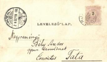 1899 Somorja, Szegények menháza, tüzérségi laktanya / shelter house, artillery barracks; floral