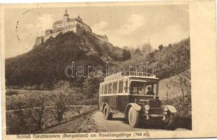 Fraknó, Forchtenstein; Rozália hegység / Rosaliengebirge, castle, autobus (small tear)