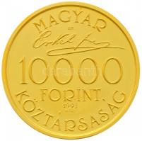 1993. 10.000Ft Au "Erkel Ferenc" (7g/0.986) T:PP Tanúsítvánnyal dísztokban 
Hungary 1993. ...