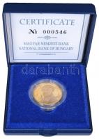 1993. 10.000Ft Au "Erkel Ferenc" (7g/0.986) T:PP Tanúsítvánnyal dísztokban 
Hungary 1993. ...