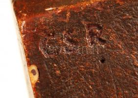 Csíkszentmihályi Róbert (1940-): Ady Endre. Patinázott műgyanta, jelzett, m:24 cm