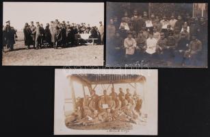 cca 1915 3 db érdekes katonai fotólap / military photo postcards