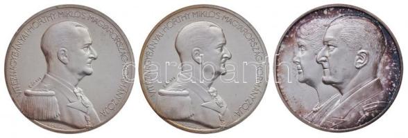 1993. "Vitéz Nagybányai Horthy Miklós Magyarország kormányzója / Temetésének emlékére" + "Vitéz Nagybányai Horthy Miklós Magyarország kormányzója / Végső hazatérésének emlékére" + "Kenderes 1993. szeptember 4." 3db klf Ag emlékérem dísztokban (32,74/0.925/40mm) T:PP Hungary 1993. "Miklós Horthy de Nagybánya regent of the Kingdom of Hungary / For memory of his funeral" + "Miklós Horthy de Nagybánya regent of the Kingdom of Hungary / For memory of his homecoming" + "Kenderes 4th September 1993" 3pcs of different Ag commemorative medallions in original case (32,74/0.925/40mm) C:PP