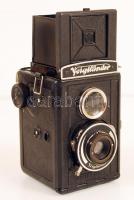 Voigtländer Brillant típusú fényképezőgép bőr tokkal / Voigtländer camera with leather case