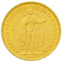 1896KB 20K Au "Ferenc József" Körmöcbánya (6.78g/0.900) T:2,2- Hungary 1896KB 20 Korona Au "Franz Joseph" Kremnitz (6.78g/0.900) C:aXF Huszár: 2198., Adamo K9