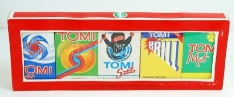 Retro Tomi mosóporcsalád, összesen:5 db, 28×10 cm