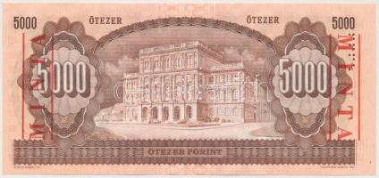 1993. 5000Ft "MINTA" perforációval és felülnyomással "J 00000392" sorozatszámmal...