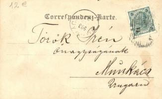 1903 Abbazia, Molo, ship departure, photo