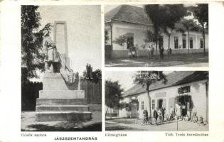 Jászszentandrás, Községháza, Tóth Teréz kereskedése (ragasztónyom / gluemark)