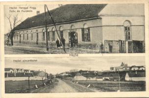 Hajós, Hangya fogyasztási szövetkezet és fiú iskola, pince (ragasztónyom / gluemark)